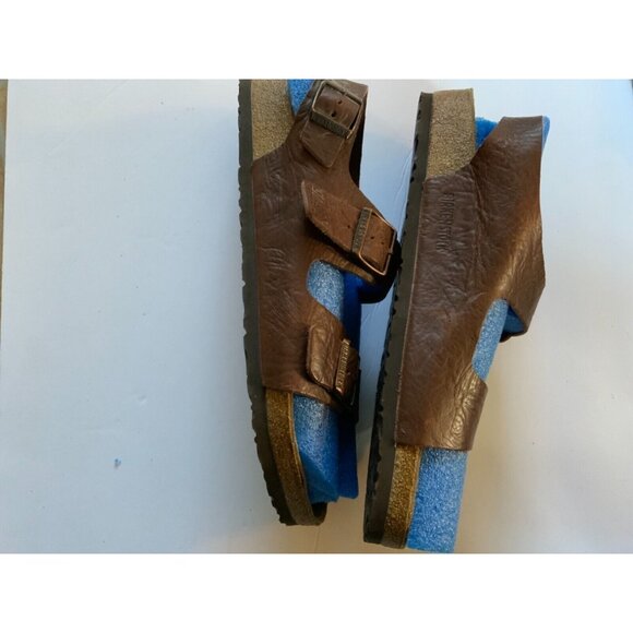 Birkenstock Brown Leather size EU 46 size USA 13-13.5 LARGE BUCKLE main image 10